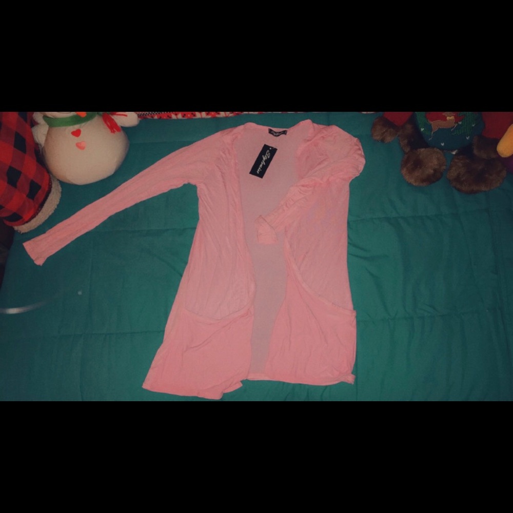Pink cardigan